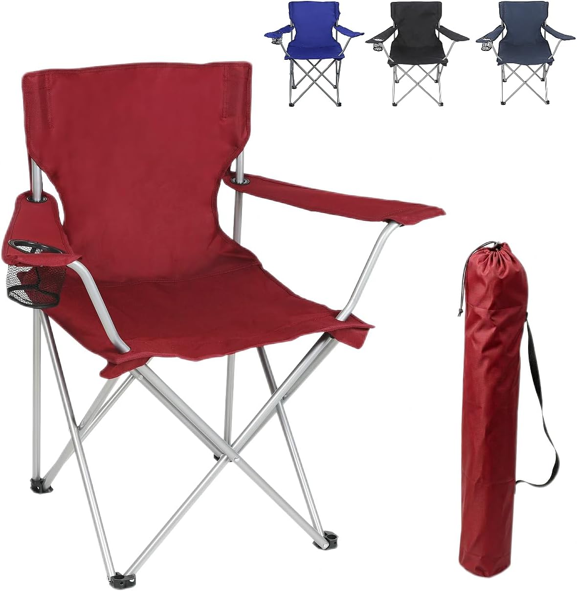 Folding Camping Chair With Cup Holder For Lawn Use