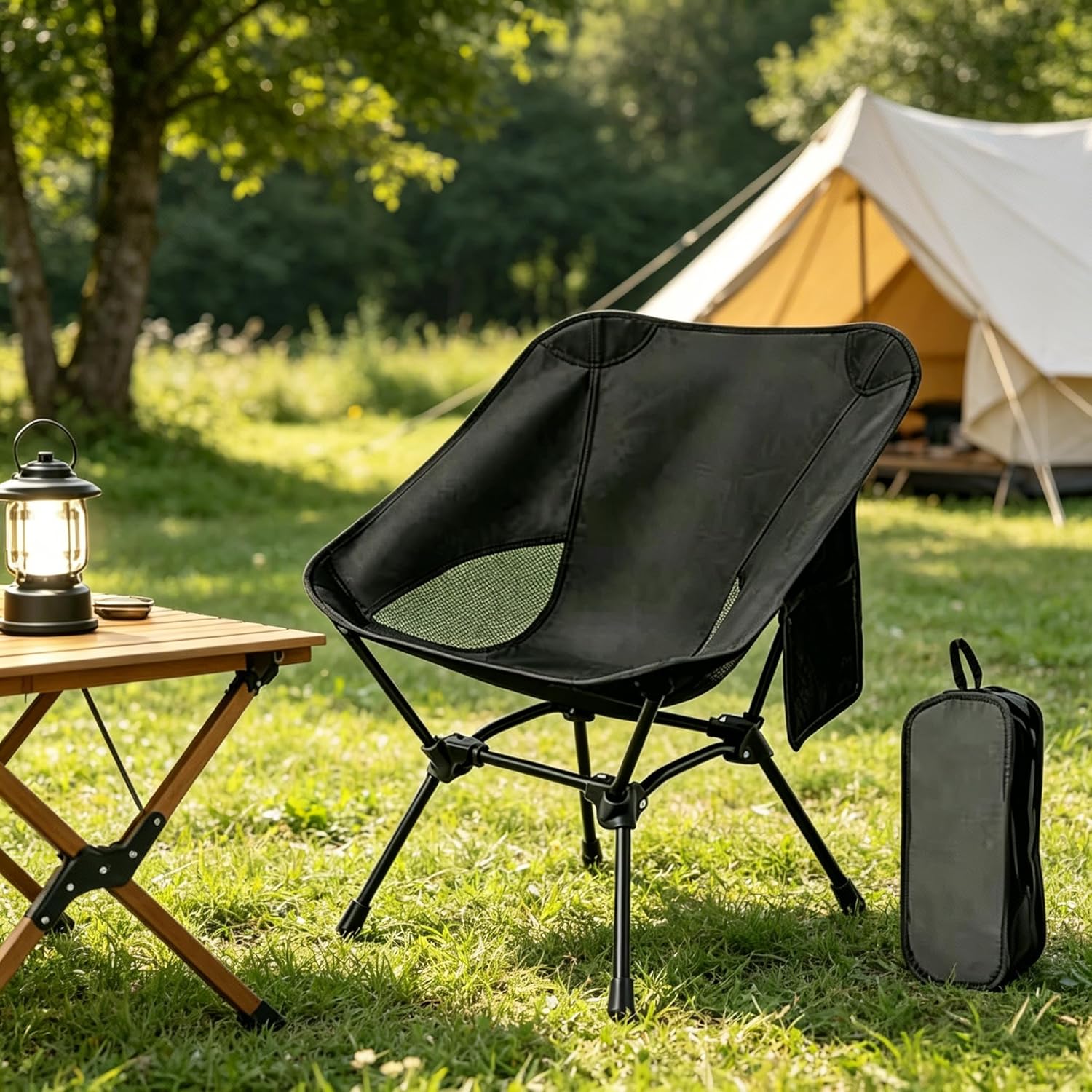 Ultralight, Compact Tripod Folding Chair With High Load Capacity
